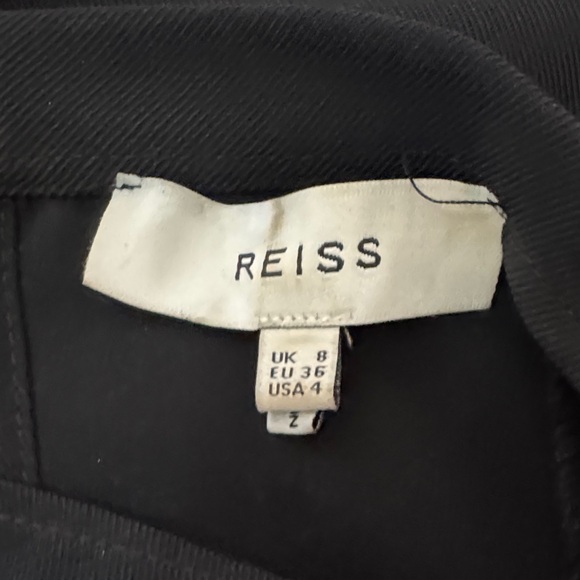 Reiss Tyla Side Striped Jumpsuit Navy. Blue and White Open Back Tie Waist Size 8 - Picture 15 of 16